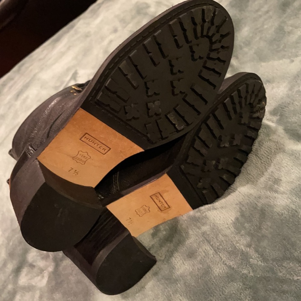 hunter healed combat boots nwot 7.5 - Picture 3 of 7